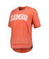 Women's Orange Distressed Clemson Tigers Arch Poncho T-shirt