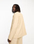 Фото #2 товара COLLUSION Unisex single wrap linen blazer in neutral co-ord