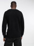 ASOS DESIGN midweight cotton jumper in black