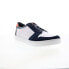 Фото #2 товара French Connection Fender FC7208L Mens Blue Leather Lifestyle Sneakers Shoes
