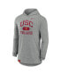 Фото #3 товара Men's Heather Gray USC Trojans Blitz Hoodie Long Sleeve T-Shirt