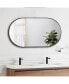 Фото #4 товара Wall Mounted Mirror, 36"X 18" Oval Bathroom Mirror, Vanity Wall Mirror W/ Stainless