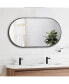 Wall Mounted Mirror, 36"X 18" Oval Bathroom Mirror, Vanity Wall Mirror with Stainless