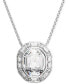 ფოტო #1 პროდუქტის Mesmera Silver-Tone Crystal Pendant Slider Necklace, 29-1/2"