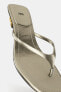 Фото #4 товара Metallic heel leather sandals