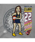 Youth Caitlin Clark Heather Gray Indiana Fever Player 8-Bit T-Shirt