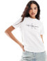 Calvin Klein Jeans Monogram T-shirt in brilliant white