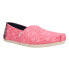 TOMS Alpargata Slip On Womens Pink Flats Casual 10018780T