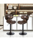 Фото #4 товара Set of 2 Adjustable Bar Stools Swivel Bar Chairs