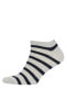 Erkek Çizgili 5'li Pamuklu Patik Çorap Z7299azns