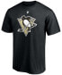 Men's Ryan Whitney Black Pittsburgh Penguins Authentic Stack Retired Player Nickname Number T-shirt