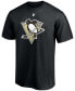 Men's Ryan Whitney Black Pittsburgh Penguins Authentic Stack Retired Player Nickname Number T-shirt Черный, Средний - фото #3