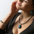 Distinctive Turquoise Shards made of Lampglas pearls with pure EP12 silver