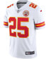 Фото #3 товара Men's Clyde Edwards-Helaire White Kansas City Chiefs Vapor Limited Jersey