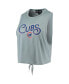 Women's Light Blue Chicago Cubs Open Back Twist-Tie Tank Top