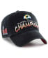 Фото #1 товара Men's Black Los Angeles Rams Super Bowl LVI Champions Sunset Clean Up Adjustable Hat