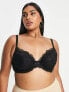 Фото #7 товара Simply Be 2 pack lace padded plunge bras in black and white