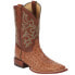 Фото #2 товара Justin Boots Truman Ostrich Square Toe Cowboy Mens Brown Casual Boots 8516