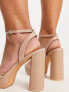 Фото #3 товара Glamorous Wide Fit espadrille platform heel sandals in beige