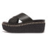 ფოტო #1 პროდუქტის FITFLOP Eloise Espadrille Leather Wedge Cross Slides