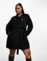 Forever New Curve formal wrap short coat in black