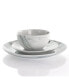 Фото #2 товара Fine Marble Dinnerware Set of 16 Pieces