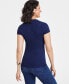 Women's Ribbed V-Neck Top, Created for Macy's