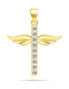 Фото #1 товара Charming gold-plated pendant with zircons Angel cross PT67Y