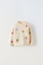 Фото #1 товара Трикотажный свитер с вышитыми цветами ZARA