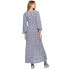 Фото #2 товара Scoop Women’s Fan Mosaic Butterfly sleeves High-low Hem V-Neck Maxi Dress Size S