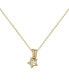 ფოტო #1 პროდუქტის Wishing Star Design Sterling Silver Diamond Pendant Women Necklace