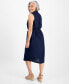 Фото #4 товара Petite Linen Sleeveless Shirt Dress, Created for Macy's