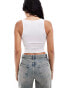 Фото #2 товара ASOS DESIGN slinky cowl neck tank top in white