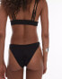 Topshop mix and match rib high leg hipster bikini bottom in black Черный, 46 - фото #3