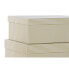 Фото #3 товара Набор штабелируемых органайзеров DKD Home Decor Белый Квадратный Картон Горчица (43,5 x 33,5 x 15,5 cm)