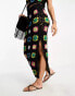 Фото #1 товара ASOS DESIGN crochet patchwork co-ord maxi skirt in multi