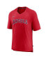 Фото #3 товара Men's Red Los Angeles Angels Authentic Collection Pregame Raglan Performance V-Neck T-shirt