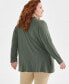 Фото #2 товара Style & Co Plus Size Open-Front Long-Sleeve Cardigan, Created for