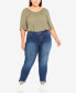 ფოტო #11 პროდუქტის Plus Size Stretch Girlfriend Tall Length Jean