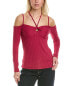 Фото #1 товара Bcbgmaxazria Cold-Shoulder Knit Top Women's Red Xs