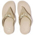 FITFLOP Lulu Padded-Knot Metallic-Leather Toe-Post Slides