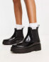 ASOS DESIGN Gadget chunky chelsea rain boots in black 36 - фото #8