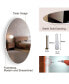 Фото #9 товара Frameless Beveled Wall Mounted Bathroom Mirror, Hd Makeup Mirror, 25 Round Mirror