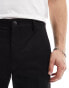 Selected Homme loose fit twill trouser in black