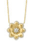 Фото #3 товара EFFY® Diamond Flower 18" Pendant Necklace (5/8 ct. t.w.) in 14k Gold