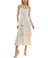 ფოტო #1 პროდუქტის Juniors' Tiered Lace Sleeveless Midi Dress