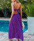 Women's Paisley Print Twisted Maxi Beach Dress