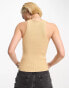 Фото #3 товара ASOS DESIGN – Trägertop aus Strick in Camel mit Racerback