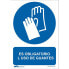 Фото #1 товара ATM Mandatory sign the use of PVC glasspack gloves