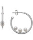 ფოტო #1 პროდუქტის Cultured Freshwater Pearl (4mm) Extra Small Hoop Earrings, Created for Macy's